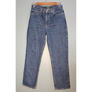 Ralph Lauren Jean High Rise Straight Leg Blue Dark Wash Denim Women's 8